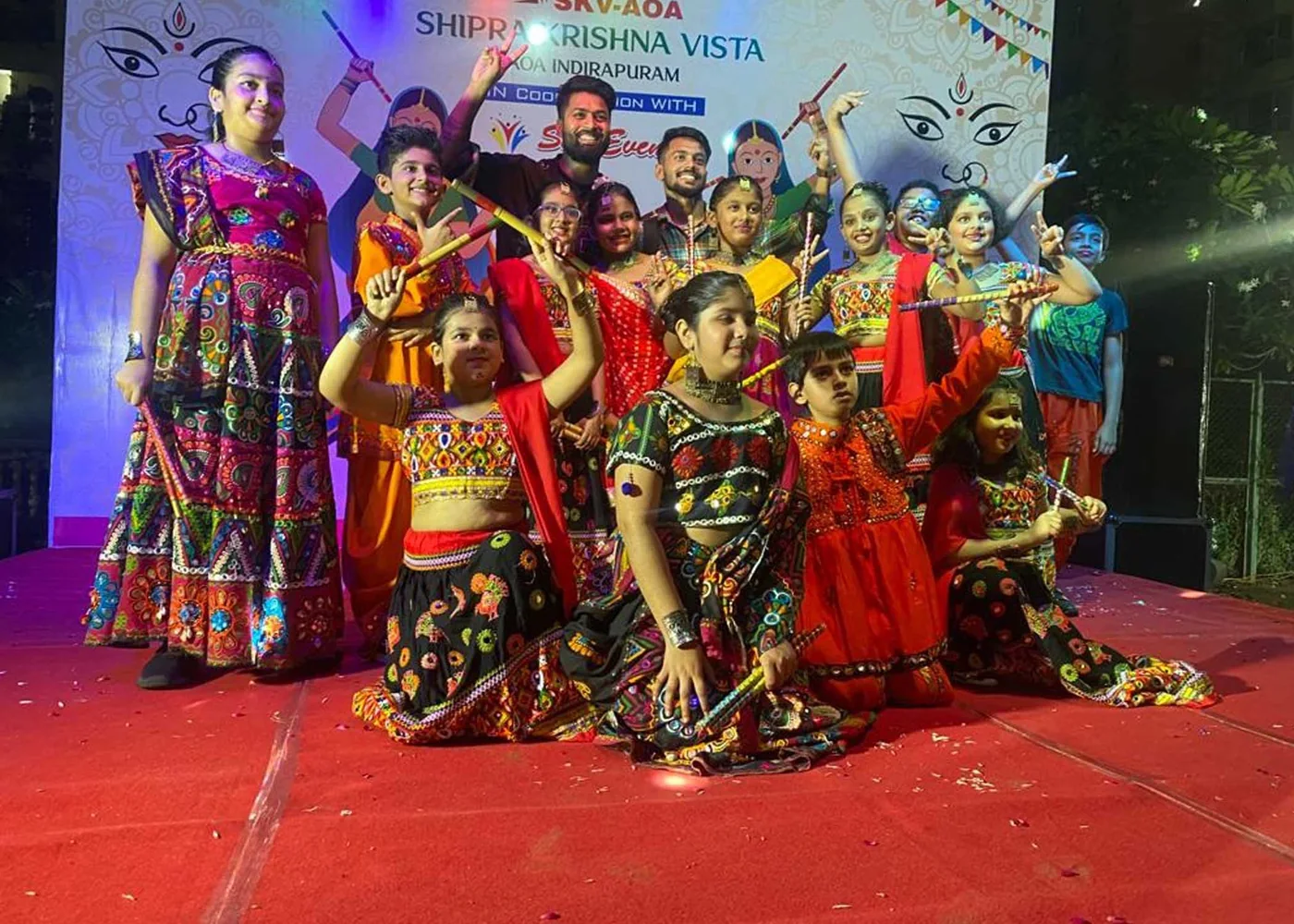 Group dance performance at a celebration