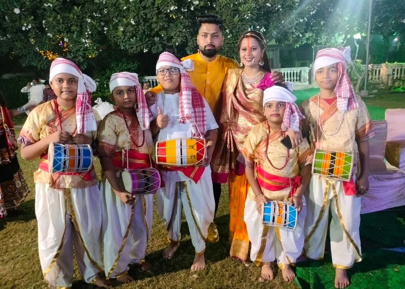 Colourful group performance choreographed by Kishor Dance Studio